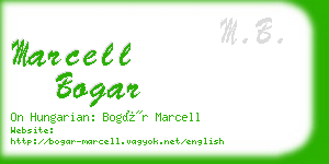 marcell bogar business card